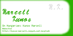 marcell kunos business card